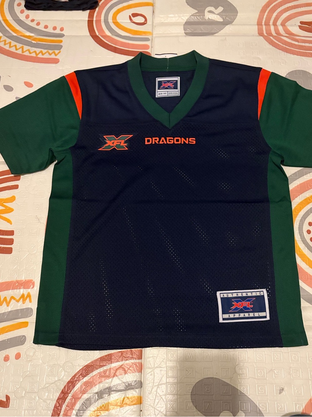 XFL Seattle Sea Dragons Youth Medium Authentic Apparel Football Jersey